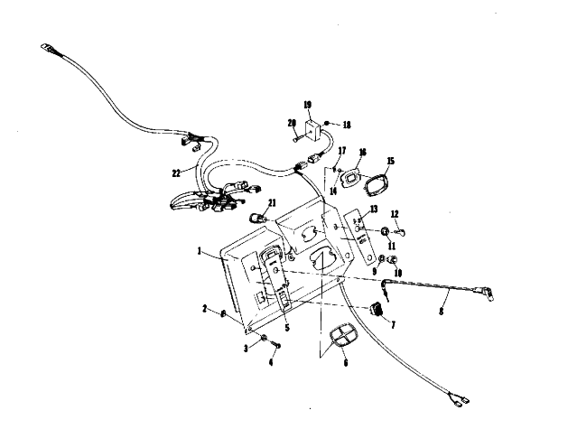 Parts Diagram for Arctic Cat 1975 JAG 340 SNOWMOBILE CONSOLE AND WIRING