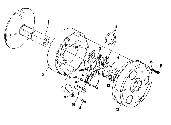 Parts Diagram for Arctic Cat 1976 CROSS COUNTRY CAT SNOWMOBILE DRIVE CLUTCH