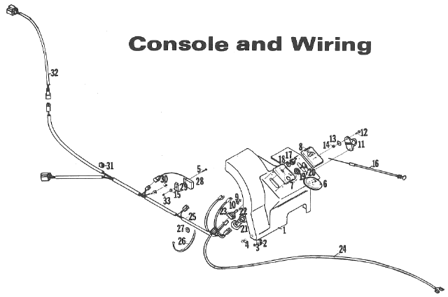 Parts Diagram for Arctic Cat 1972 Cheetah SNOWMOBILE CONSOLE & WIRING