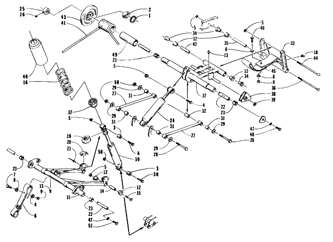 Parts Diagram for Arctic Cat 1994 PROWLER 2-UP SNOWMOBILE REAR SUSPENSION ARM ASSEMBLIES