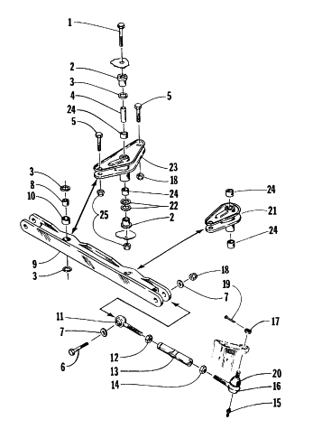Parts Diagram for Arctic Cat 1996 JAG SNOWMOBILE TIE ROD ASSEMBLY