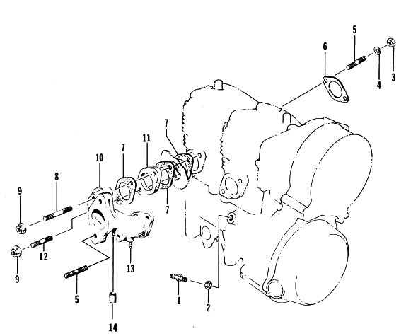 Parts Diagram for Arctic Cat 1996 PUMA DELUXE SNOWMOBILE INTAKE MANIFOLD