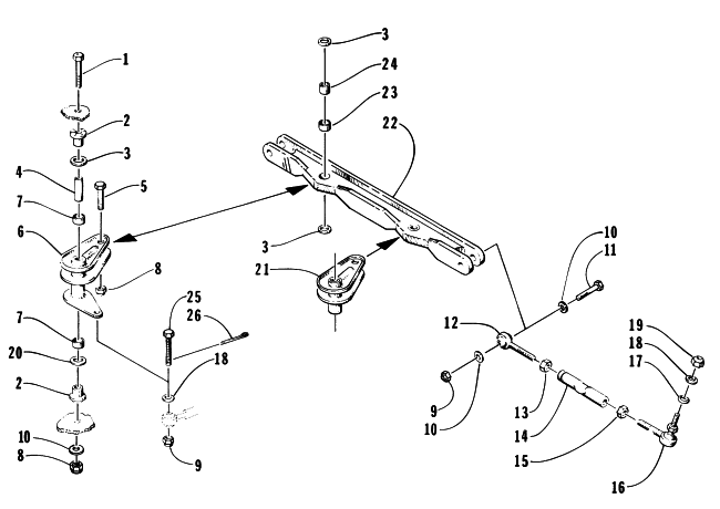 Parts Diagram for Arctic Cat 1996 ZR 440 SNOWMOBILE TIE ROD ASSEMBLY