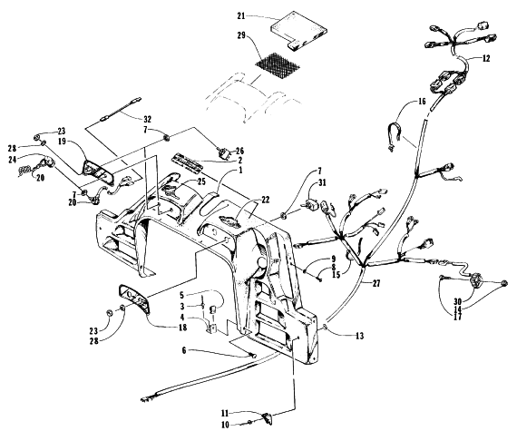 Parts Diagram for Arctic Cat 1996 ZR 580 EFI ETT SNOWMOBILE CONSOLE, SWITCHES, AND WIRING ASSEMBLIES