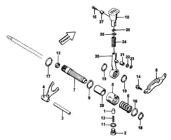 Parts Diagram for Arctic Cat 1998 454 2X4 ATV HI/LO SHIFTER ASSEMBLY