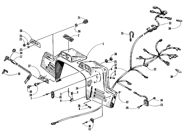 Parts Diagram for Arctic Cat 1997 POWDER SPECIAL SNOWMOBILE CONSOLE, SWITCHES, AND WIRING ASSEMBLIES