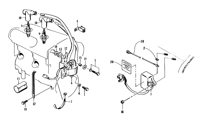 Parts Diagram for Arctic Cat 1997 PUMA 2-UP SNOWMOBILE ELECTRICAL