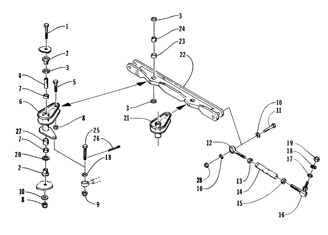 Parts Diagram for Arctic Cat 1997 JAG SNOWMOBILE TIE ROD ASSEMBLY