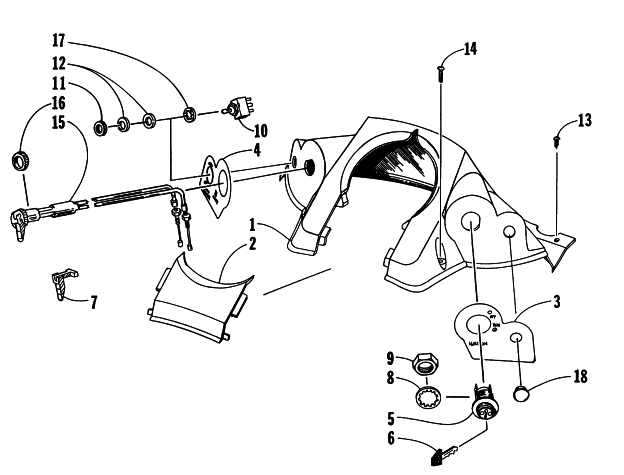 Parts Diagram for Arctic Cat 1998 ZR 600 (JANUARY) SNOWMOBILE CONSOLE AND SWITCH ASSEMBLY