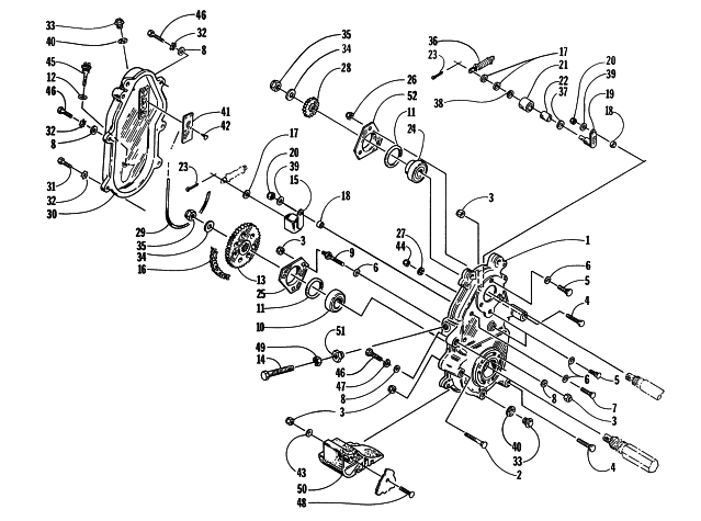 Parts Diagram for Arctic Cat 1998 ZR 500 (JANUARY) SNOWMOBILE DROPCASE ASSEMBLY