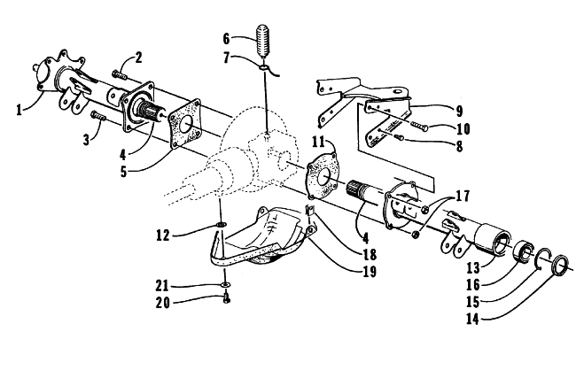 Parts Diagram for Arctic Cat 1998 400 4X4 ATV REAR AXLE ASSEMBLY
