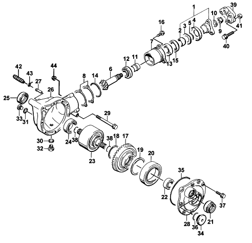 Parts Diagram for Arctic Cat 2000 500 4X4 () ATV FRONT BEVEL GEAR ASSEMBLY
