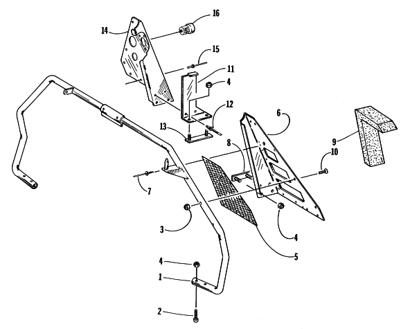 Parts Diagram for Arctic Cat 1998 PANTERA 800 SNOWMOBILE STEERING SUPPORT ASSEMBLY