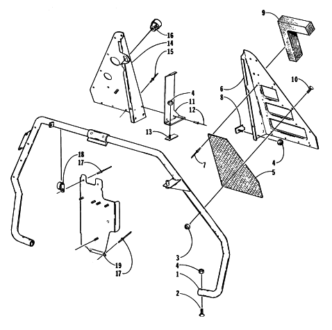 Parts Diagram for Arctic Cat 1998 PANTERA 580 SNOWMOBILE STEERING SUPPORT ASSEMBLY