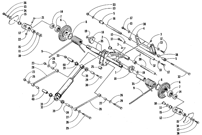 Parts Diagram for Arctic Cat 1999 POWDER SPECIAL 600 EFI II LE SNOWMOBILE REAR SUSPENSION REAR ARM ASSEMBLY