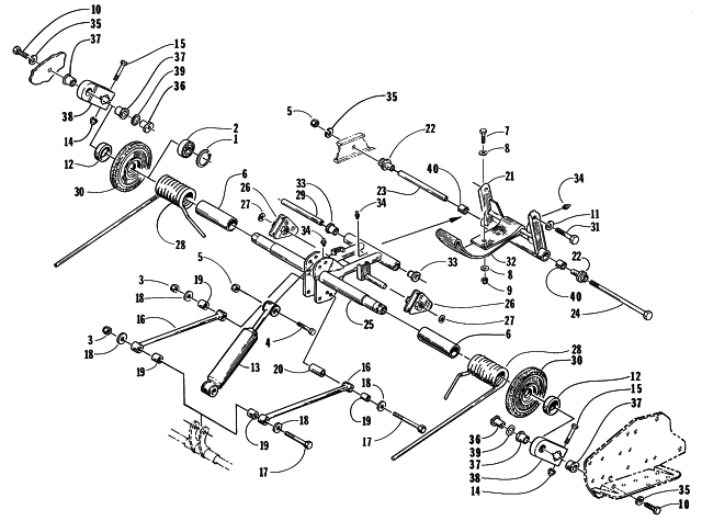 Parts Diagram for Arctic Cat 1998 POWDER SPECIAL 600 SNOWMOBILE REAR SUSPENSION REAR ARM ASSEMBLY
