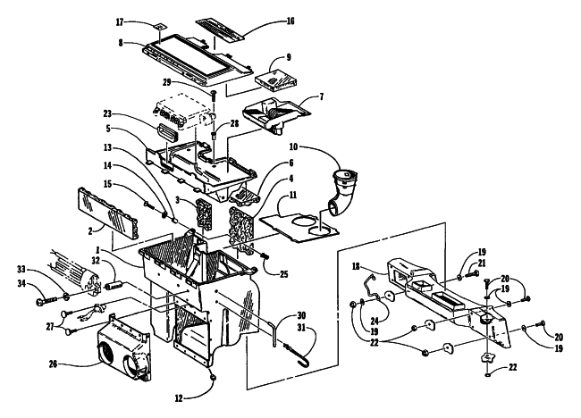 Parts Diagram for Arctic Cat 1998 ZR 600 EFI LE () SNOWMOBILE AIR SILENCER ASSEMBLY