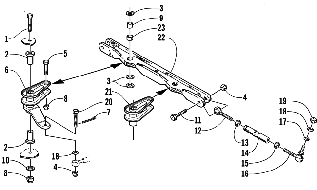 Parts Diagram for Arctic Cat 2001 ZR 440 SNO PRO (CROSS COUNTRY - ) SNOWMOBILE TIE ROD ASSEMBLY