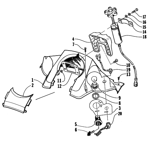 Parts Diagram for Arctic Cat 1998 ZR 600 EFI LE XC SNOWMOBILE CONSOLE AND SWITCH ASSEMBLY