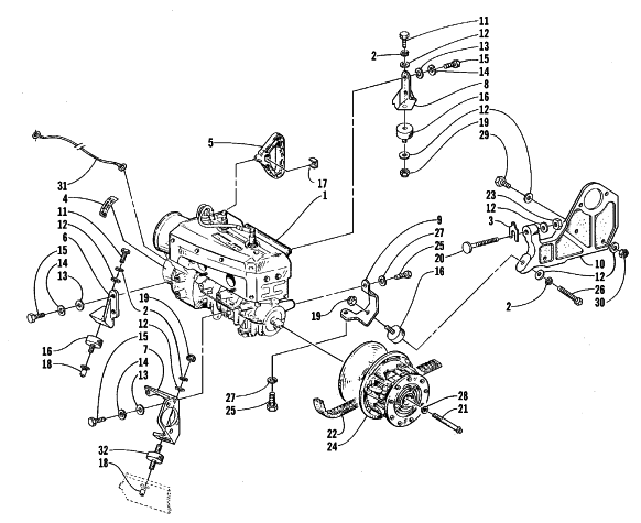 Parts Diagram for Arctic Cat 1999 JAG 340 DLX SNOWMOBILE ENGINE AND RELATED PARTS