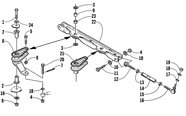 Parts Diagram for Arctic Cat 2001 THUNDERCAT SNOWMOBILE TIE ROD ASSEMBLY