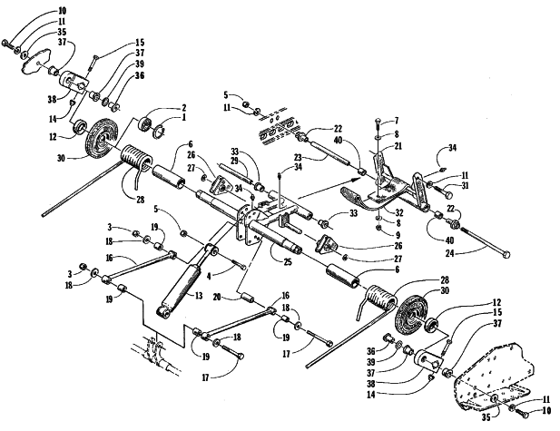 Parts Diagram for Arctic Cat 1999 POWDER SPECIAL 500 EFI SNOWMOBILE REAR SUSPENSION REAR ARM ASSEMBLY