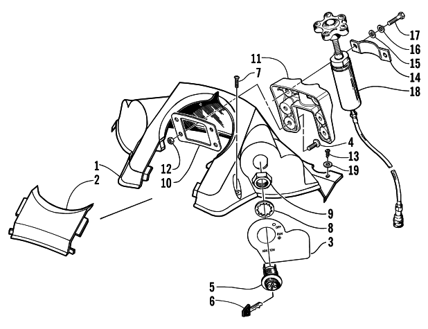 Parts Diagram for Arctic Cat 2000 ZR 600 EFI - LE SNOWMOBILE CONSOLE AND SWITCH ASSEMBLY (LE-C)