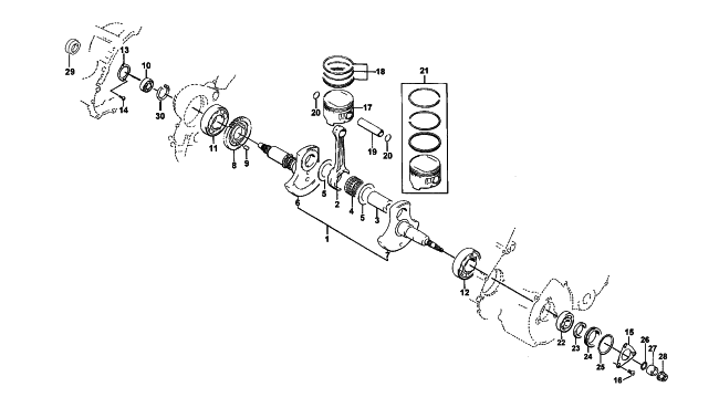 Parts Diagram for Arctic Cat 2001 500 (MANUAL TRANSMISSION) ATV CRANKSHAFT ASSEMBLY