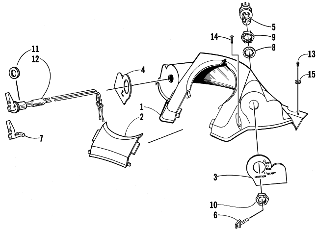 Parts Diagram for Arctic Cat 2000 PANTHER 440 () SNOWMOBILE CONSOLE AND SWITCH ASSEMBLY