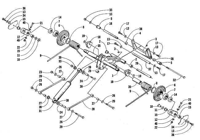Parts Diagram for Arctic Cat 1999 ZL 600 EFI S/N 9915688 AND UP SNOWMOBILE REAR SUSPENSION REAR ARM ASSEMBLY