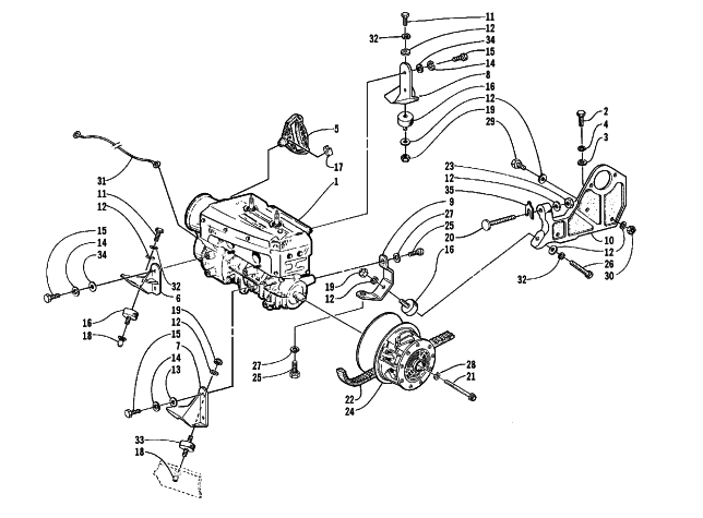 Parts Diagram for Arctic Cat 1999 Z 370 SNOWMOBILE ENGINE AND RELATED PARTS