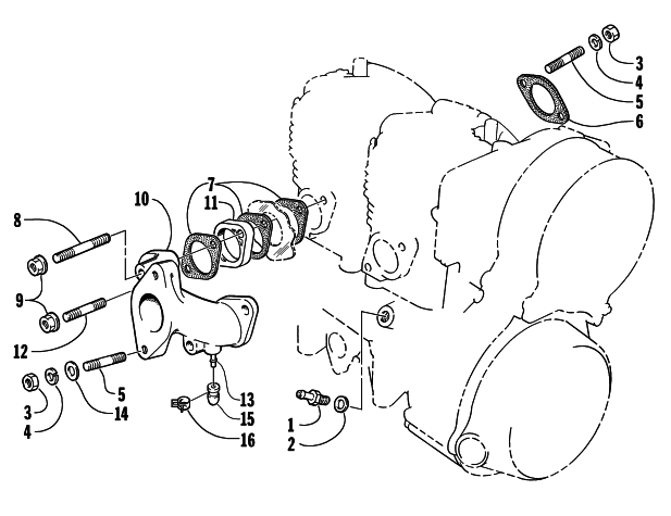 Parts Diagram for Arctic Cat 2001 Z 370 (ES) SNOWMOBILE INTAKE ASSEMBLY