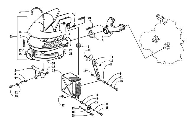 Parts Diagram for Arctic Cat 1999 ZR 440 SNO-PRO SNOWMOBILE EXHAUST ASSEMBLY