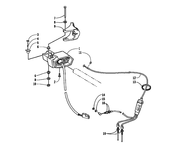 Parts Diagram for Arctic Cat 1997 ZR 440 SNOWMOBILE THROTTLE CONTROL ASSEMBLY