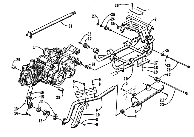 Parts Diagram for Arctic Cat 1999 300 2X4 ATV ENGINE AND RELATED PARTS