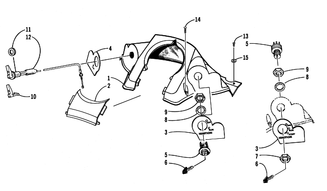 Parts Diagram for Arctic Cat 2000 Z 370 ES SNOWMOBILE CONSOLE AND SWITCH ASSEMBLY