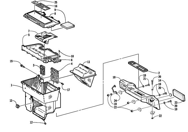 Parts Diagram for Arctic Cat 2000 ZL 500 (SOLAR FLARE) SNOWMOBILE AIR SILENCER ASSEMBLY