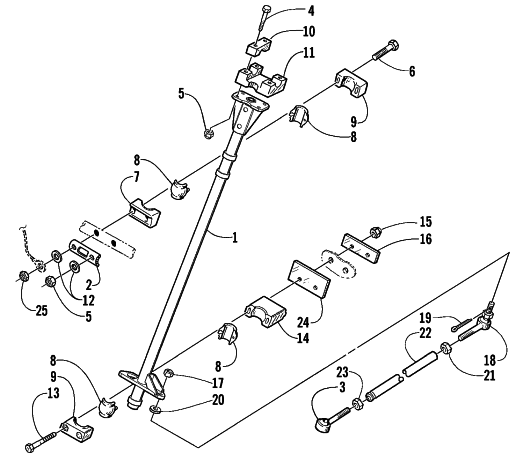 Parts Diagram for Arctic Cat 2000 ZR 500 EFI SNOWMOBILE STEERING POST ASSEMBLY