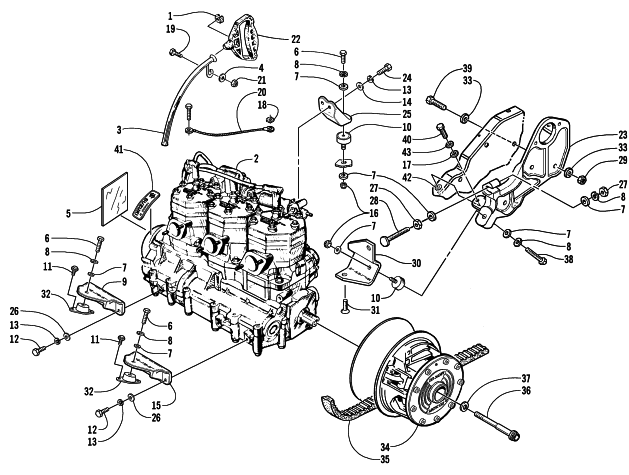 Parts Diagram for Arctic Cat 2000 THUNDERCAT MC () SNOWMOBILE ENGINE AND RELATED PARTS (MC)