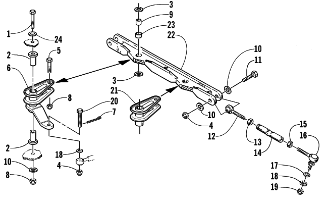 Parts Diagram for Arctic Cat 2001 PANTHER 370 () SNOWMOBILE TIE ROD ASSEMBLY