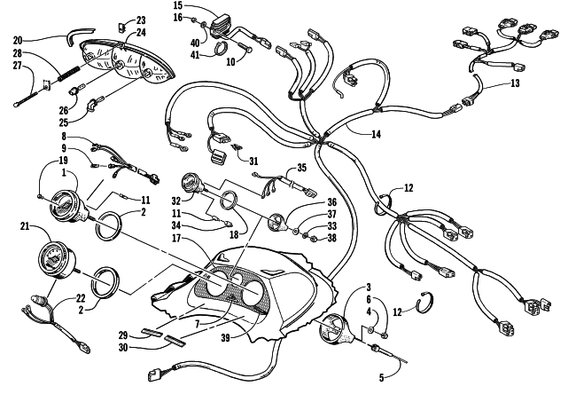 Parts Diagram for Arctic Cat 2000 PANTERA 1000 () SNOWMOBILE HEADLIGHT, INSTRUMENTS, AND WIRING ASSEMBLIES