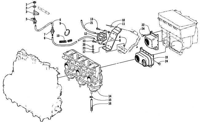 Parts Diagram for Arctic Cat 2000 ZRT 800 () SNOWMOBILE CARBURETOR AND FUEL PUMP ASSEMBLY