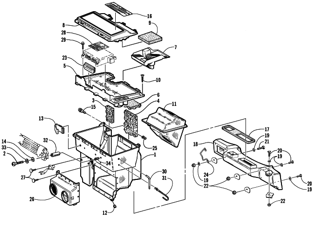 Parts Diagram for Arctic Cat 2000 POWDER SPECIAL 500 EFI SNOWMOBILE AIR SILENCER ASSEMBLY