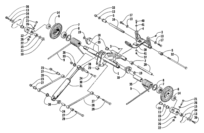 Parts Diagram for Arctic Cat 2000 POWDER SPECIAL 500 EFI SNOWMOBILE REAR SUSPENSION REAR ARM ASSEMBLY