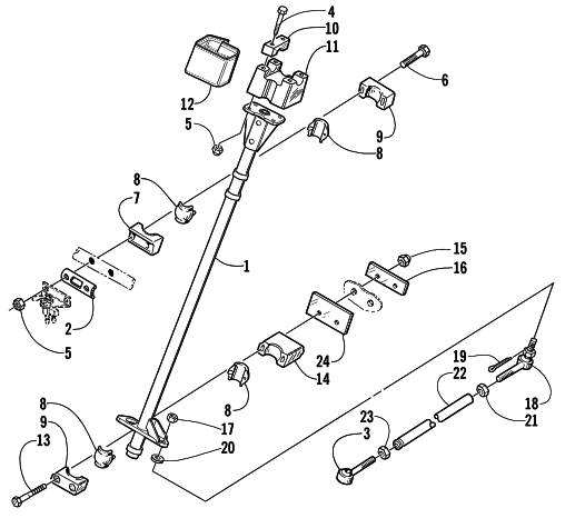 Parts Diagram for Arctic Cat 2000 THUNDERCAT MC () SNOWMOBILE STEERING POST ASSEMBLY
