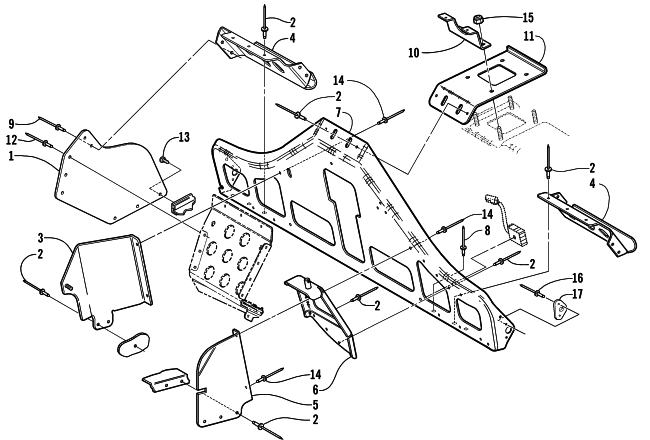 Parts Diagram for Arctic Cat 2000 Z 440 SNO PRO () SNOWMOBILE STEERING SUPPORT ASSEMBLY