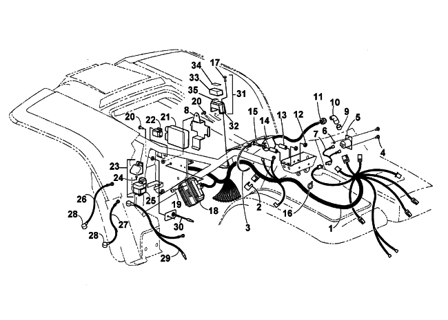 Parts Diagram for Arctic Cat 2000 500 CC AUTOMATIC () ATV WIRING HARNESS ASSEMBLY