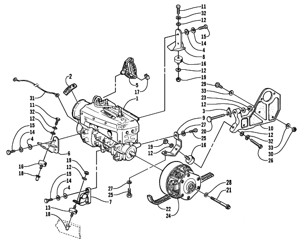 Parts Diagram for Arctic Cat 2000 Z 440 SNO PRO SNOWMOBILE ENGINE AND RELATED PARTS