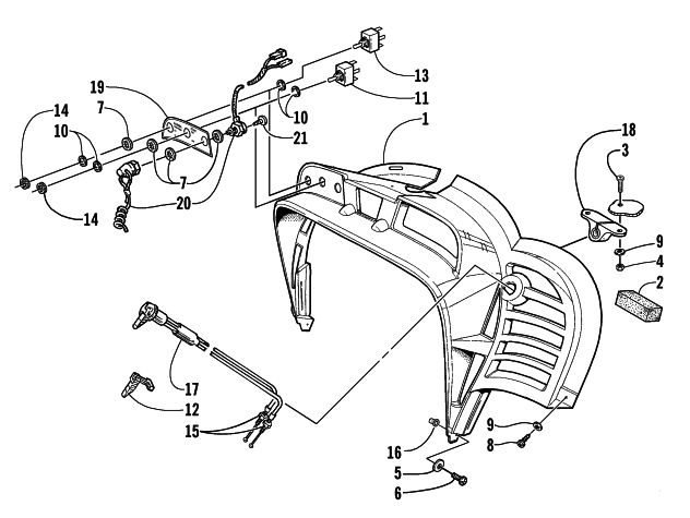 Parts Diagram for Arctic Cat 2000 ZR 440 SNO PRO () SNOWMOBILE CONSOLE, SWITCHES, AND WIRING ASSEMBLIES