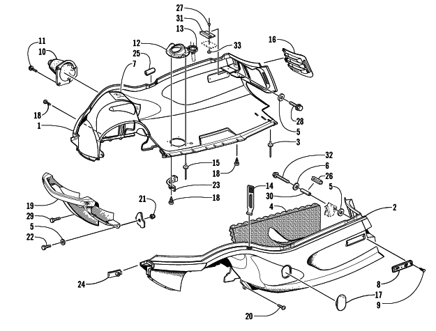 Parts Diagram for Arctic Cat 2000 ZR 440 SNO PRO SNOWMOBILE BELLY PAN ASSEMBLY